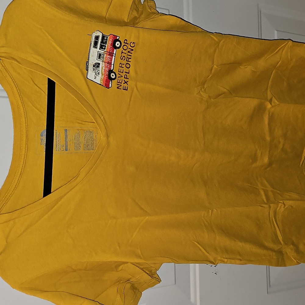 Yellow North Face top
